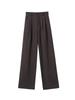 2025 Spring Women's High-Waist Slimming Black Wide-Leg Pants - Petite, Floor-Length Straight-Leg Design