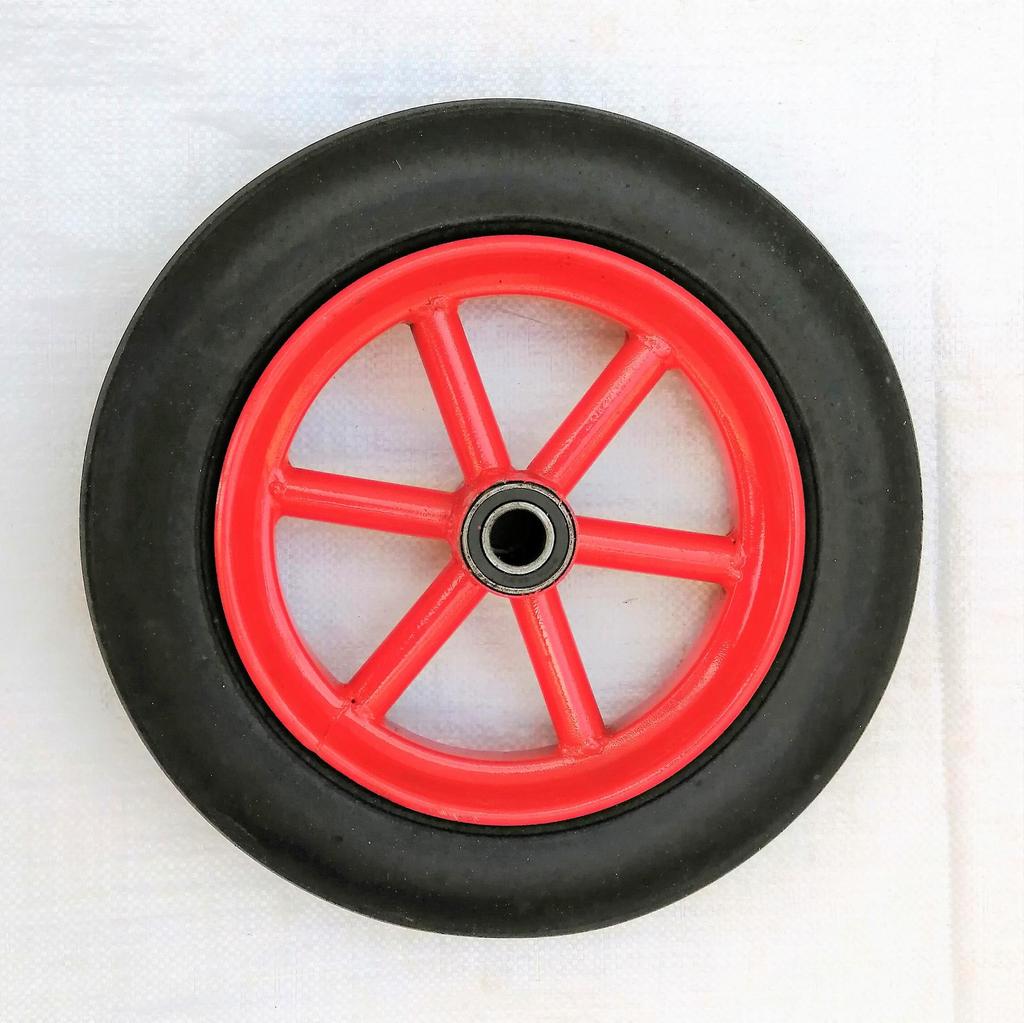 Solid Rubber Hand Truck Caster Wheel 300-8, Universal Single Tube Wheel