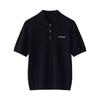 Le Kasha Women's Fine Wool Embroidered Short-Sleeve Polo Knit Pullover