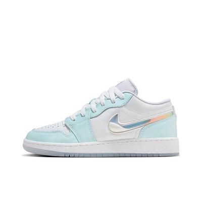 GS Air Jordan 1 Low SE Glacier Blue Multi-Color White HJ3481-491