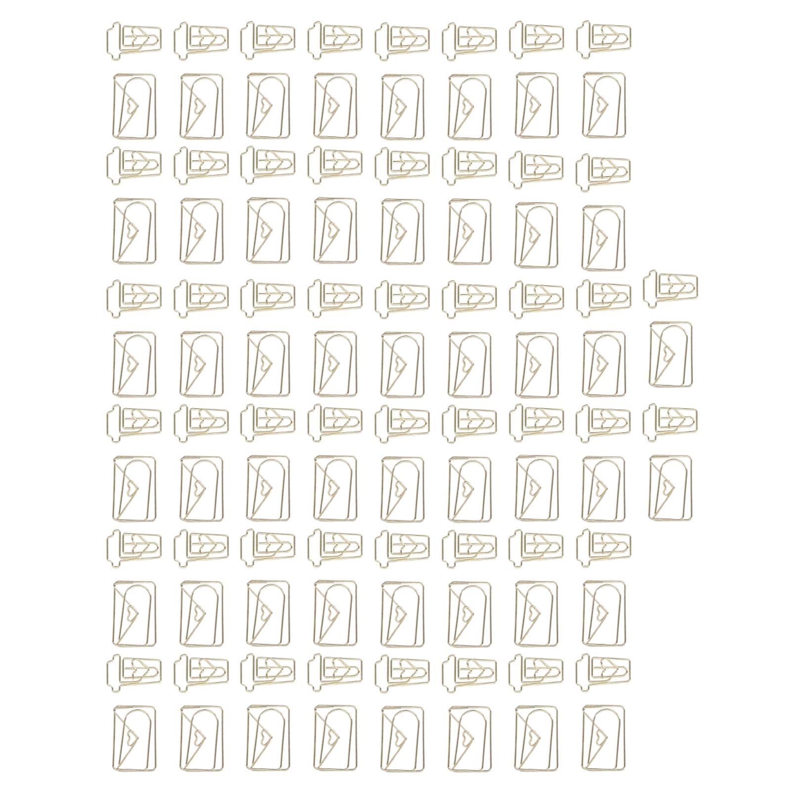 

100 шт. забавные зажимы для планировщика антикоррозийные гальванические конверты для кофейных чашек золотые скрепки для бумаги