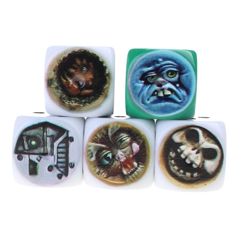 Ugly Figure Dices, Funny Resin Dices Set for Party Decorative Dices Role Playing Dices Funny Figure Face Dices Ornament 1