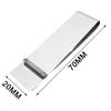 1Pcs Stainless Steel Money Clip Fashion Simple Silver Creative Banknote Clip Belt Clip Personality Bookmark Metal Ticket Folder