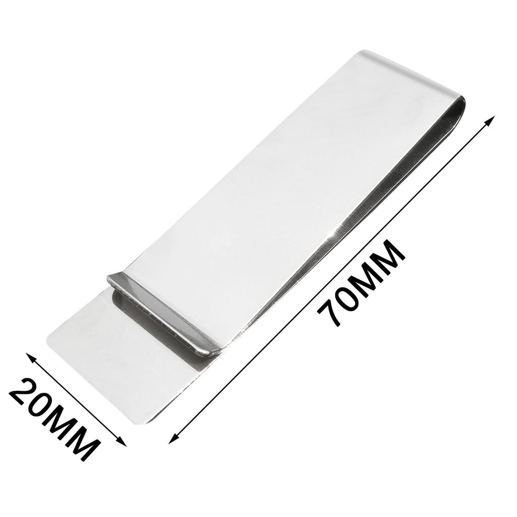 1Pcs Stainless Steel Money Clip Fashion Simple Silver Creative Banknote Clip Belt Clip Personality Bookmark Metal Ticket Folder