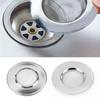 Stainless Steel Kitchen Sink Mesh Strainer Basin Drain Basket Stopper Filter Uk