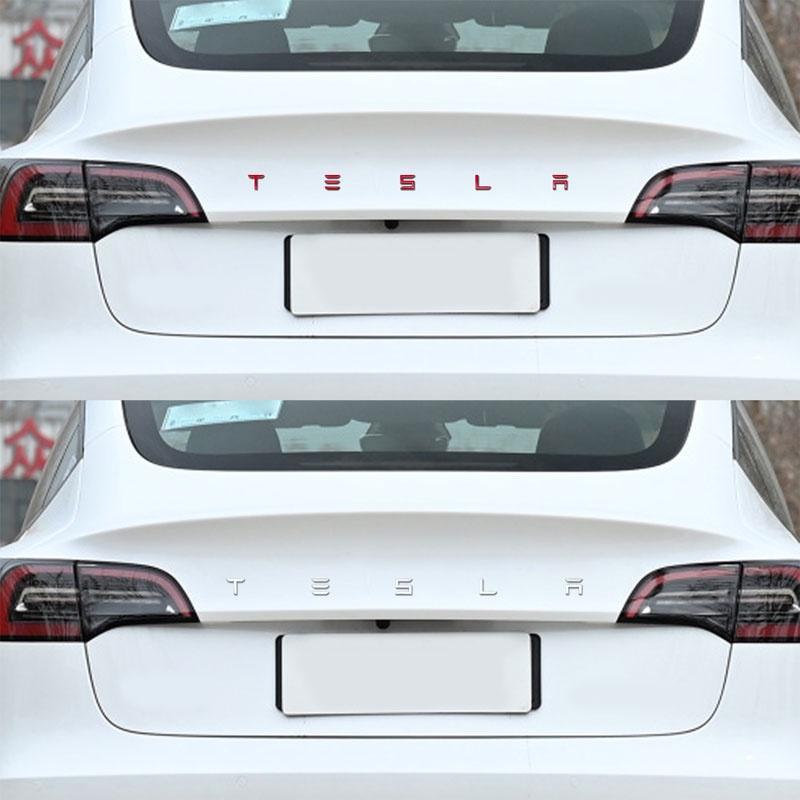 CRCUD1 for Car trunk logo replacement English letter logo sticker replacement For Tesla model 3 model X model S/Y