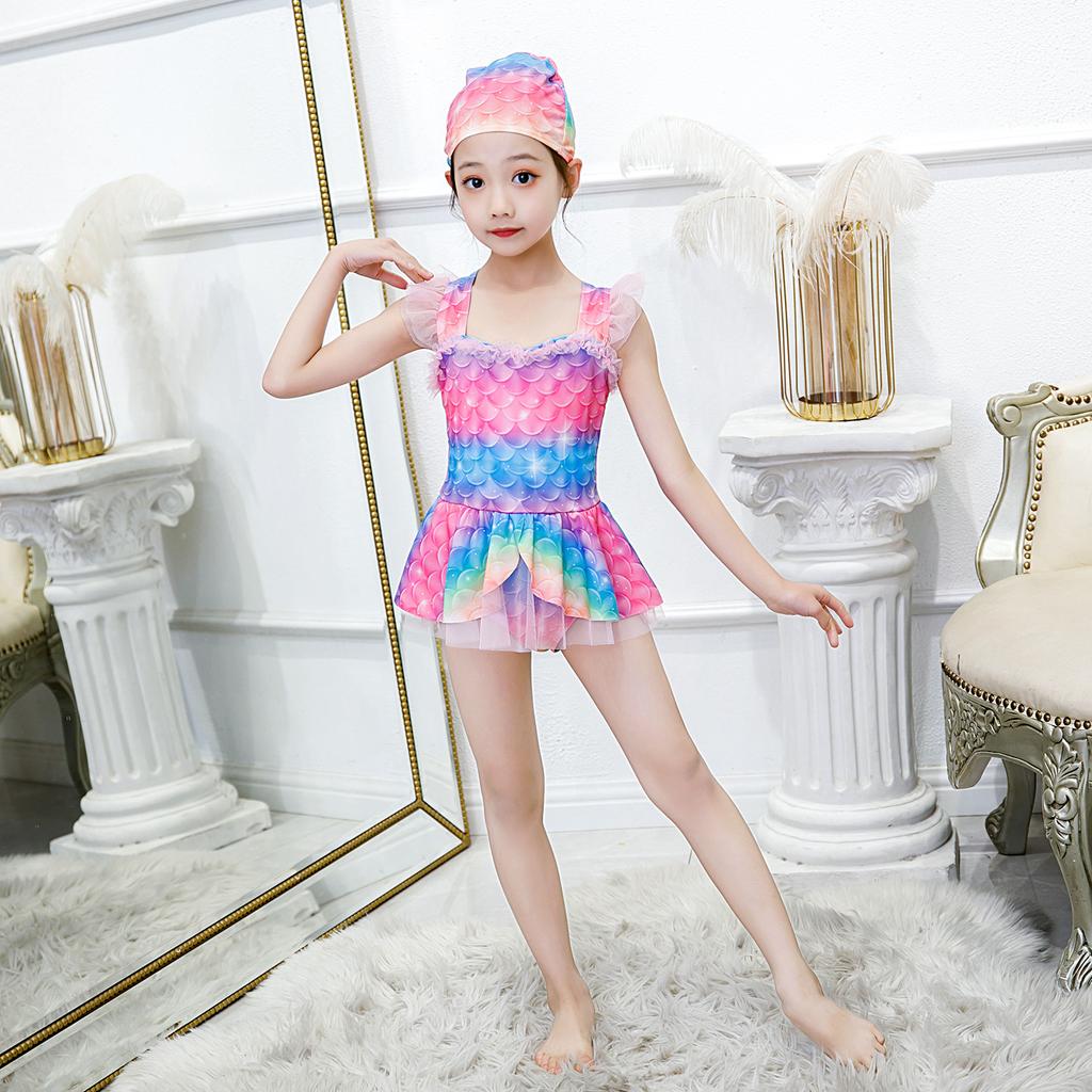 Comercio exterior transfronterizo ropa infantil trajes de baño infantiles niñas y niñas pequeña princesa niños medianos y pequeños gas extranjero de una pieza
