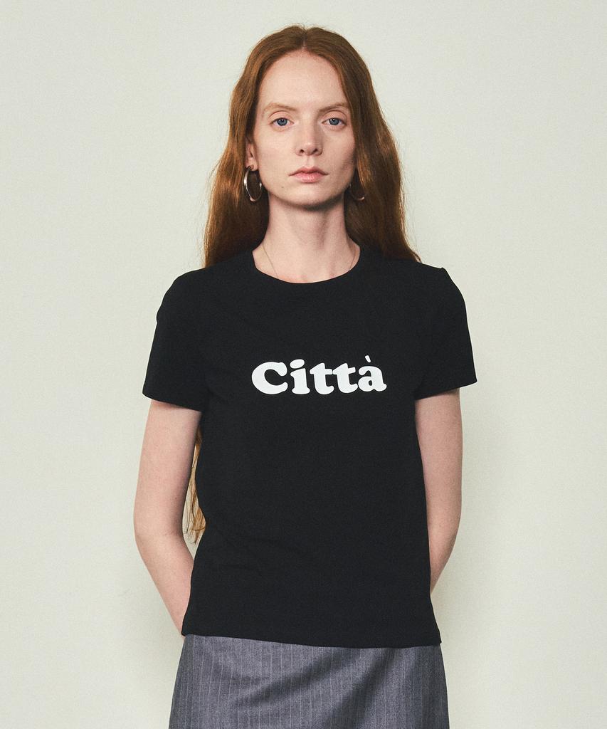 CITTA Signature Logo Short Sleeve T-Shirt_Ctt332 (Black)