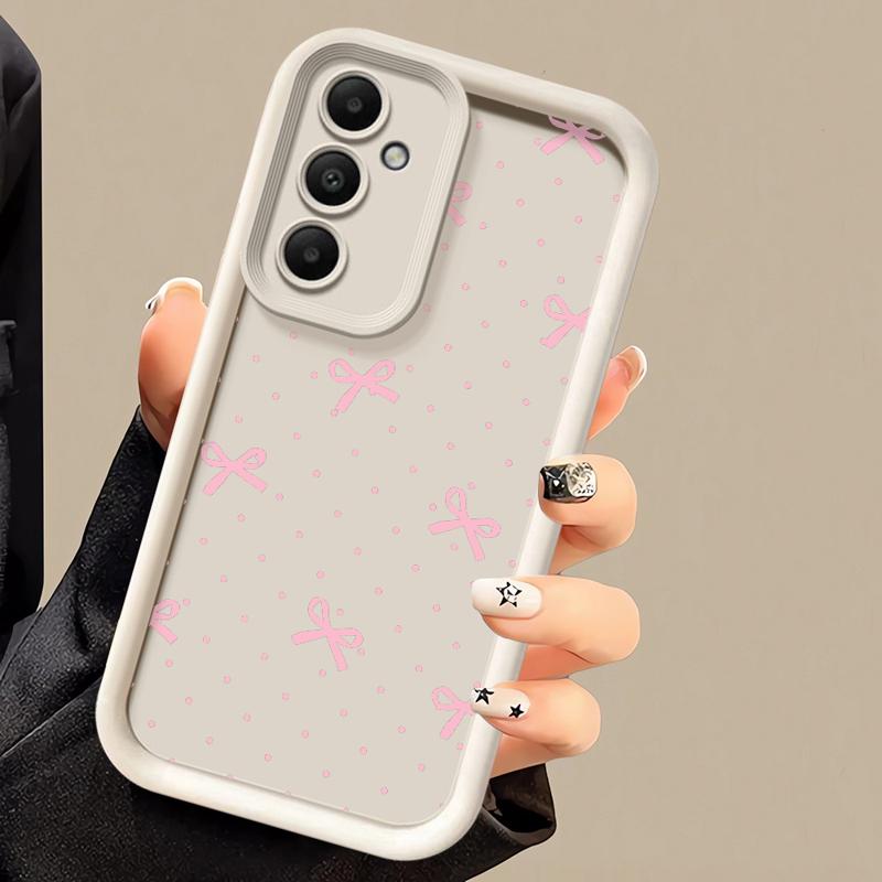Phone case for Samsung Galaxy A55 A52 A33 cases A24 A15 A12 A23 A22 5G A54 A52s A53 A14 funda Cover Cool Luxury Red Cartoon Bow