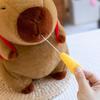 French Fries Backpack Capybara Plush Doll Gluttonous French Fries Stretchable Kapibara Girls Gift