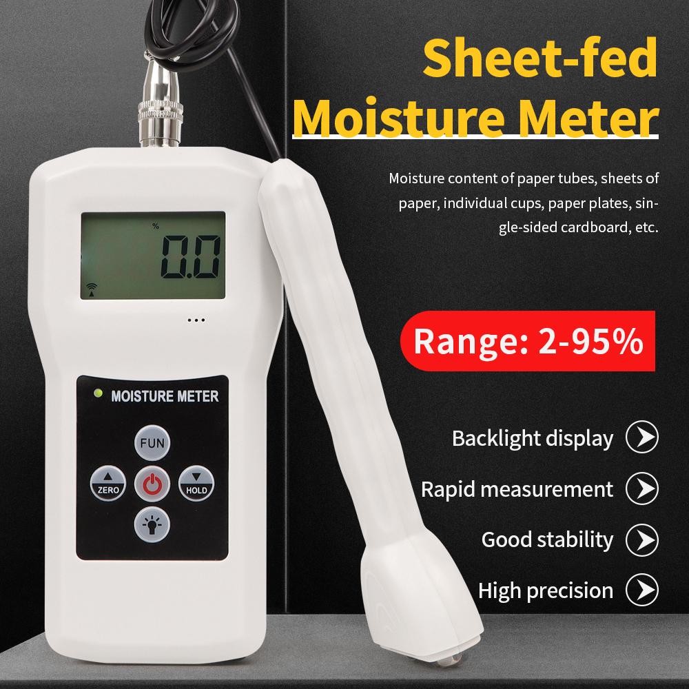 MS-F Two Pins Digital Foam Moisture Meter LCD Display Sponge Humidity Tester Hygrometer Packing Industry Damp Detector