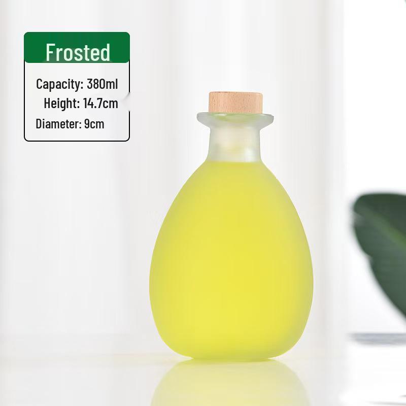 Premium Homemade Fruit Wine Bottles: Sealed, Leak-Proof, Frosted Glass with Large Belly Design