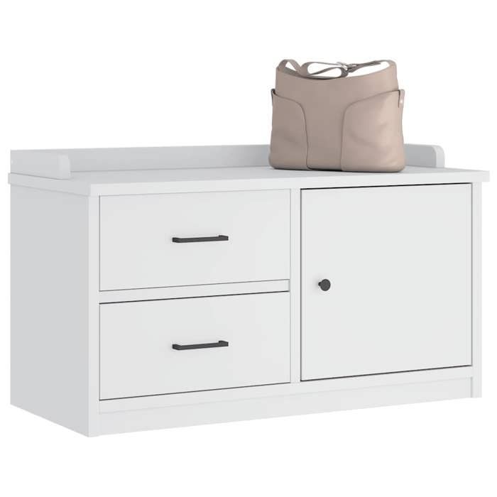 VidaXL Hallway Bench SANDNES White 87x40x50 Cm Solid Pine Wood, Bench, Entryway Bench, Shoe Bench, Bench of 4010465