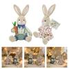 Handmade Rabbit Doll With Gentle Fabric And Wooden Stand Excellent Spring Festival Decors For Spring Themed incidents