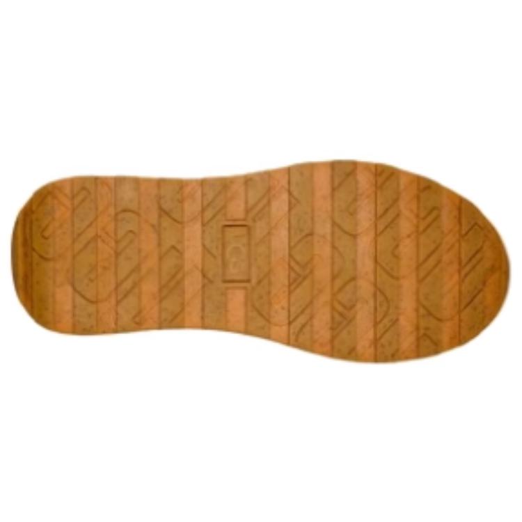 UGG Marlin Series Fabric Cow Split Leather Versatile Comfortable Fashion Low-Top Casual Shoes Women Casual Shoes Chestnut 1170556-CHE