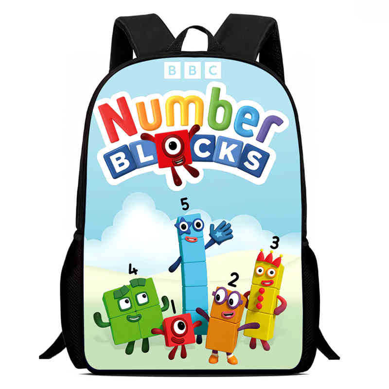 Digital Building Block Schoolbag High Definition Multi-Function Oxford Lightweight Backpack Hair