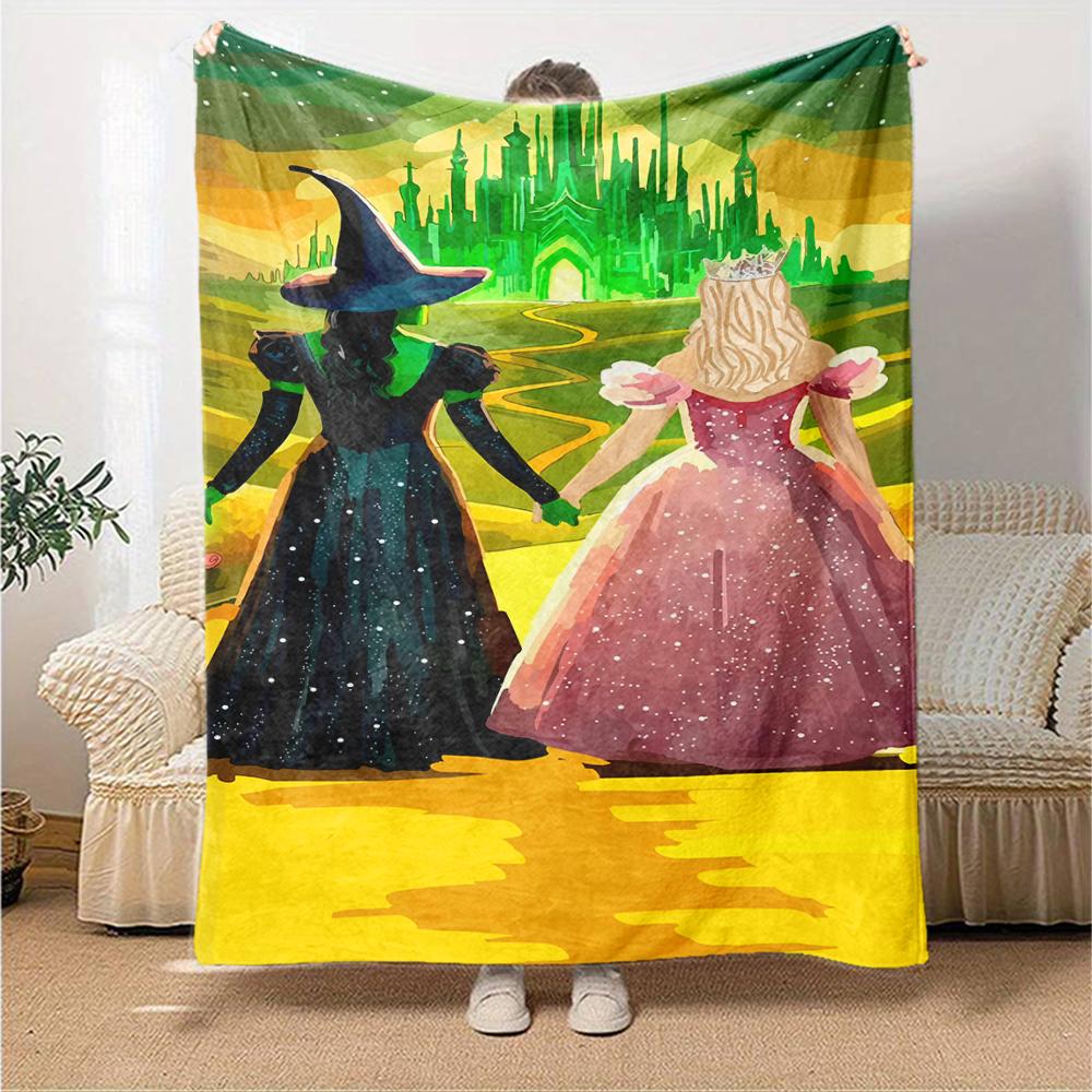 Wicked Theme Printed Blanket - Perfect for Couch, Bed, Travel & Outdoor Use | Machine Washable, Cozy & Durable.