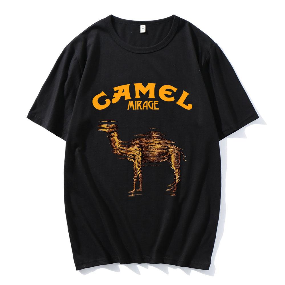 Retro Camell Cigarettes T-Shirt Vintage Cotton Male Tops Tees Short Sleeve Casual Streetwear Men Women Clothing Harajuku T Shirt