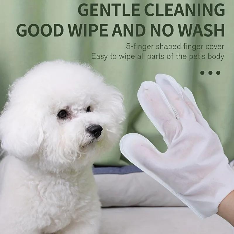 Pet wash free gloves cat shower wipes dog dry cleaning deodorization mittens tear marks removal foot wiping buttocks wiping mitt