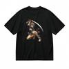 Women's Classic T-Shirt Dynamic Female Fighter Graphic with Armor Skirt Design
