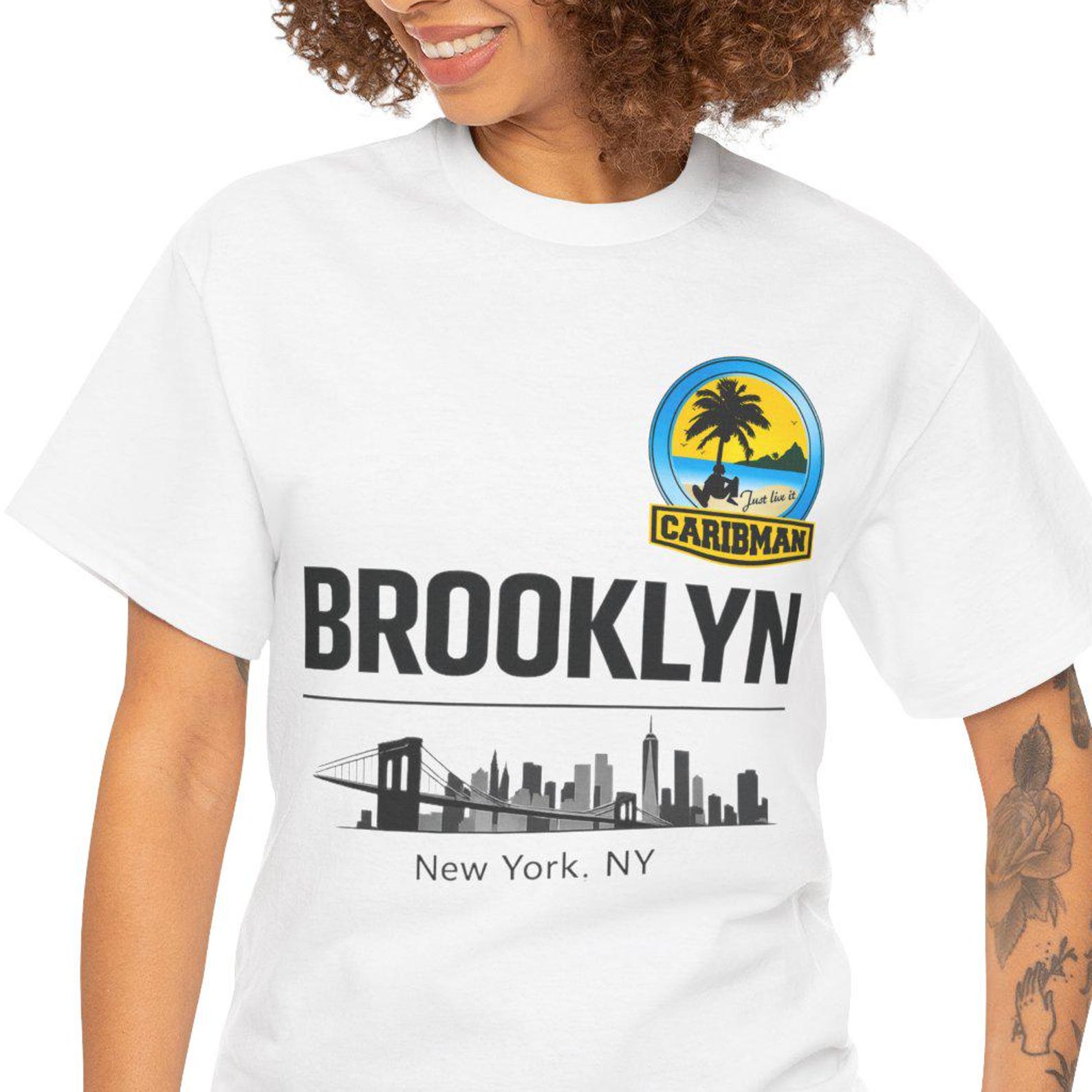 Brooklyn skyline tee | Brooklyn New York shirt with bridge silhouette 4XL