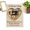 Pocket Card Inspirational Heartwarming Pocket 3D Heart Hug With Card For Teens Boys Girls Students Adults Friends Him Her