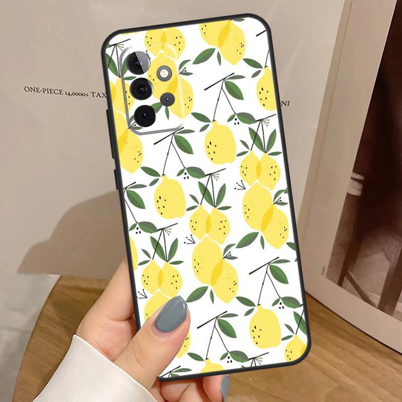 Fruit Lemon Case For Samsung Galaxy A55 A35 A15 A54 A34 A14 A33 A53 A13 A23 A17 A06 A16 A56 A36 A32 A52