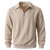 Men's Casual Half-Zip Pullover Hoodie with Lapel - 2025 Spring/Autumn Style