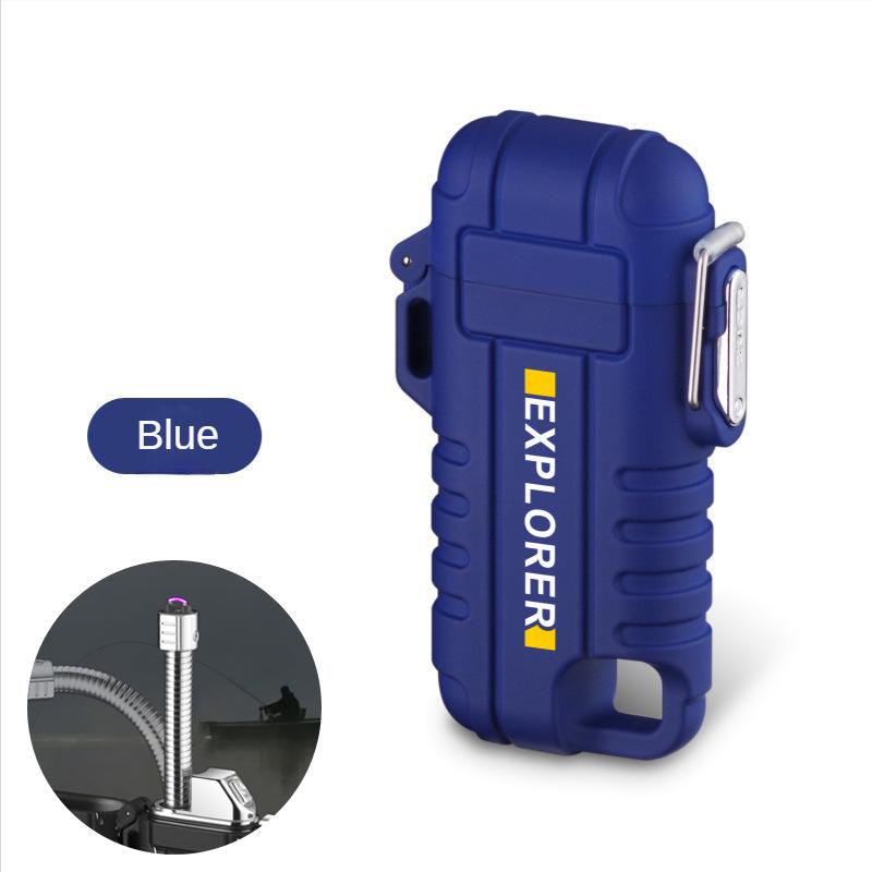 Outdoor Camping Waterproof Windproof Type-C Rechargeable Lanyard Lighter F37