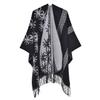 Autumn and Winter Women's Shawl Double-sided Fringed Enlarged and Thickened Split-ended Cape Fashionable Warm Knitted Scarf