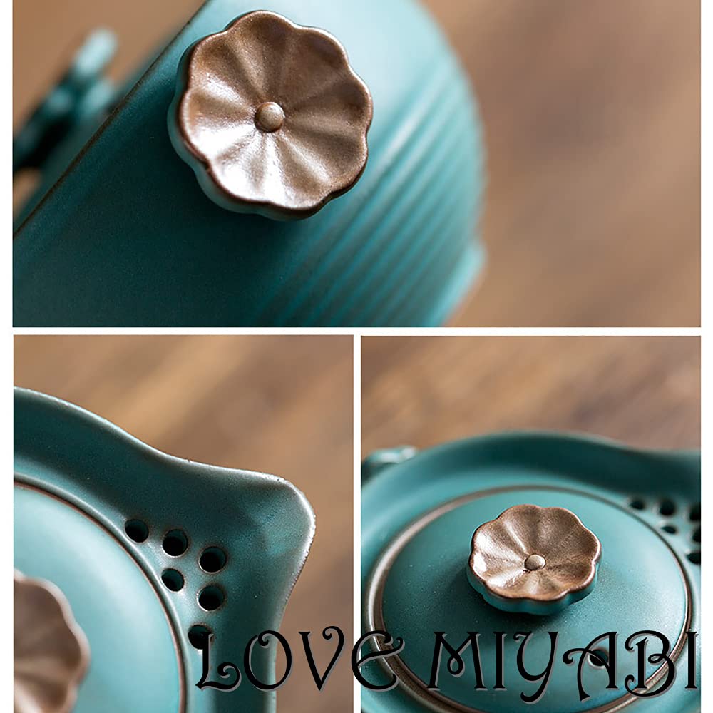 LOVE MIYABI Travel Tea Set for 2, Ultra-Compact Storage, Easily Enjoy Delicious Tea Outdoors, Perfect for TravelOutings, Chinese, Japanese, or Black