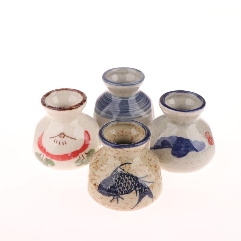 Chinese Style Ceramic Toothpick Holder Mini Retro Cotton Swab Storage Jar Simple Small Vases Decor Toothpick Dispenser Box