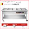 Stainless Steel Mobile Food Warming Table with Casters - Insulated Hot Dish Serving Cart