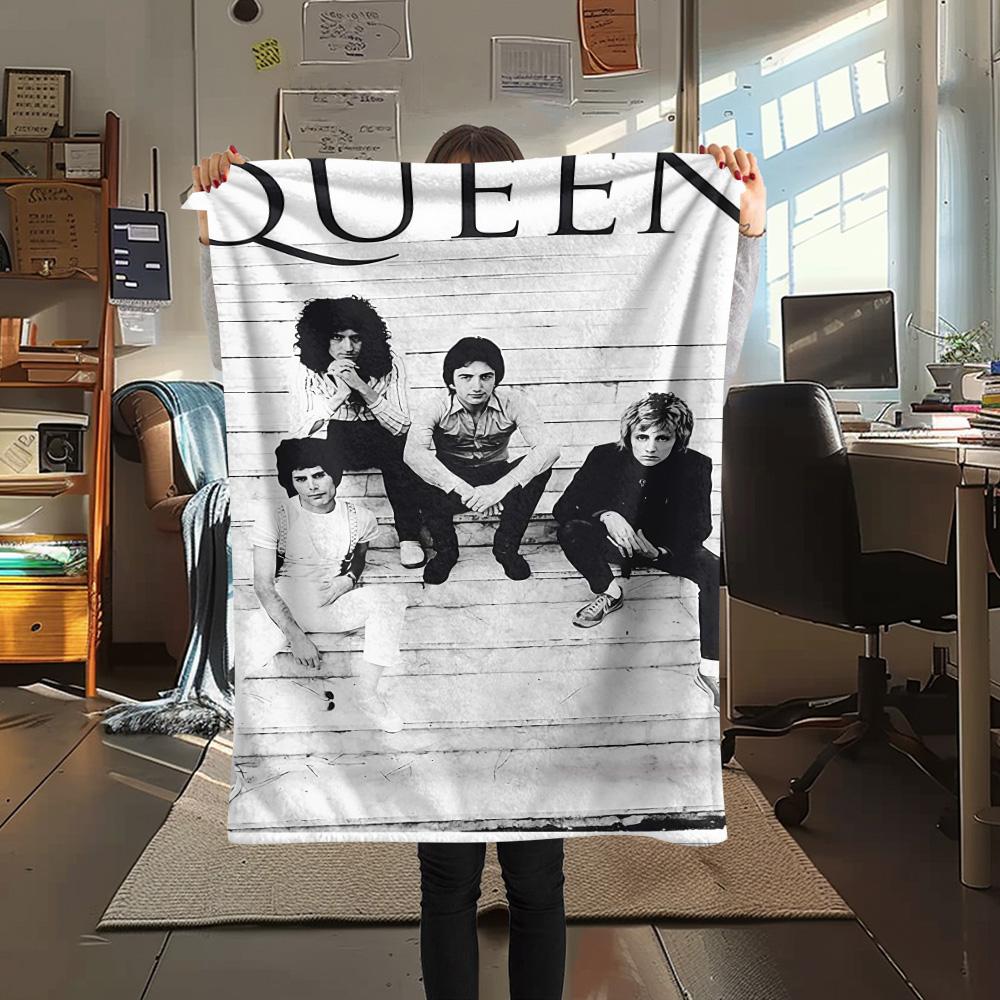 1PC Classic rock bands Print FlAannel Blanket, High quality Comfortable for All Seasons, Home Decor, Warmth and Comfort