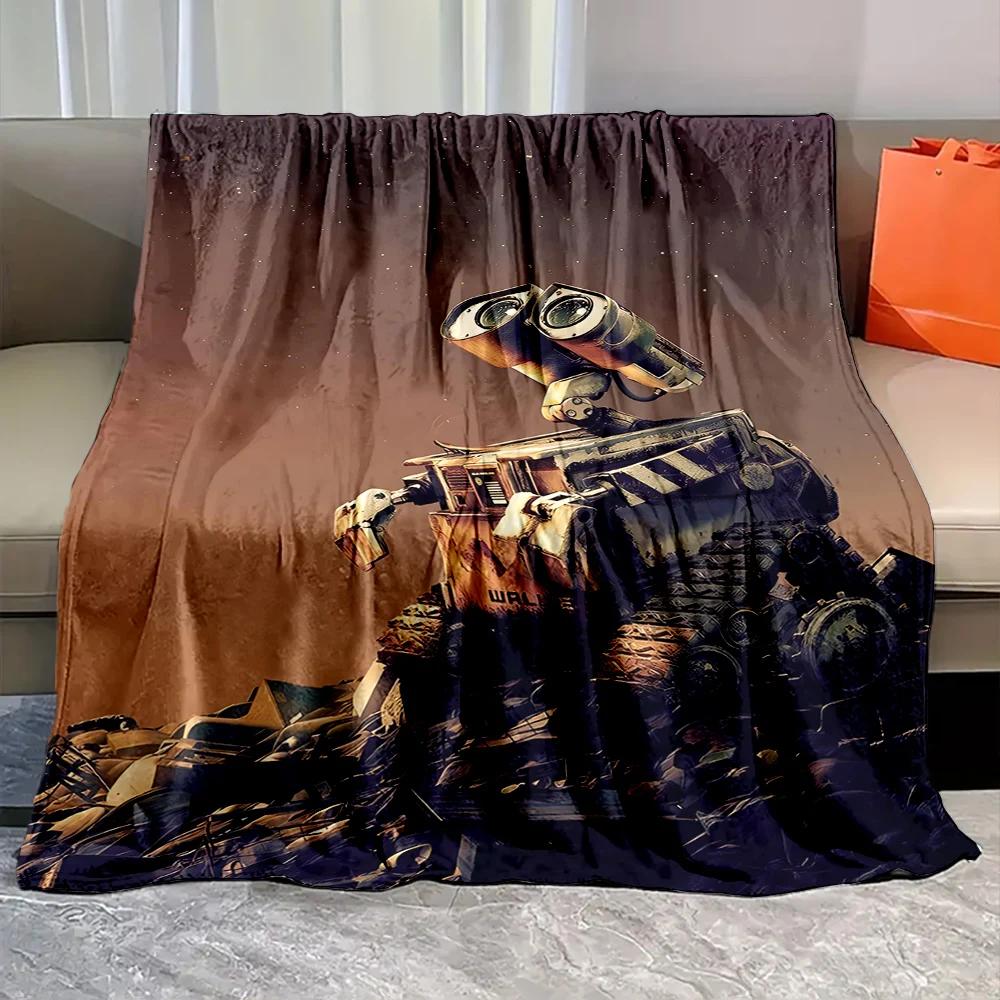 1PC Robot Disney Walle Eve Printed Blanket for Home Travel Sofa Soft and Comfortable Blanket for Adults and Kids Holiday Gifts