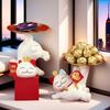Resin Cat Storage Tray Lucky Cat with Tray Cat Statue Sculptures Decor Key Holder Modern Figurine for TV Cabinet Home Decoration