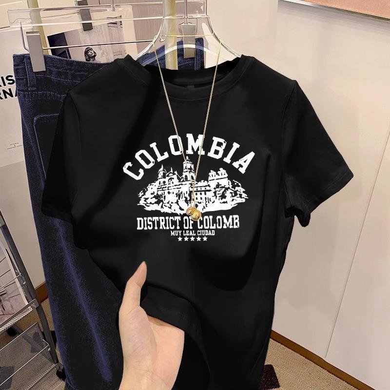 2025Printed Short Sleeve Plus Size Women's Short Sleeve T-Shirt Summer Loose Women's T-Shirt High Quality Letter Pattern CCXX219