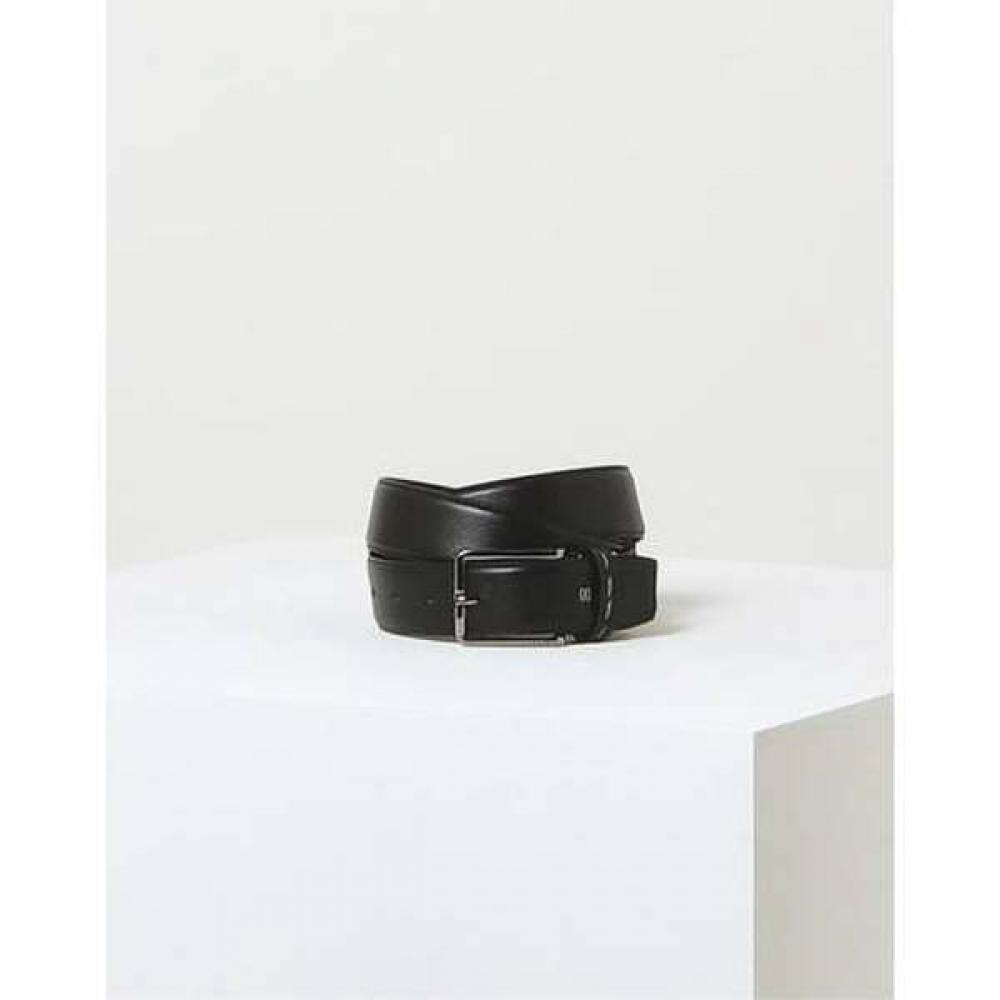Daks Buckle Belt Black Check Line Cowhide Dbbe6f360bk