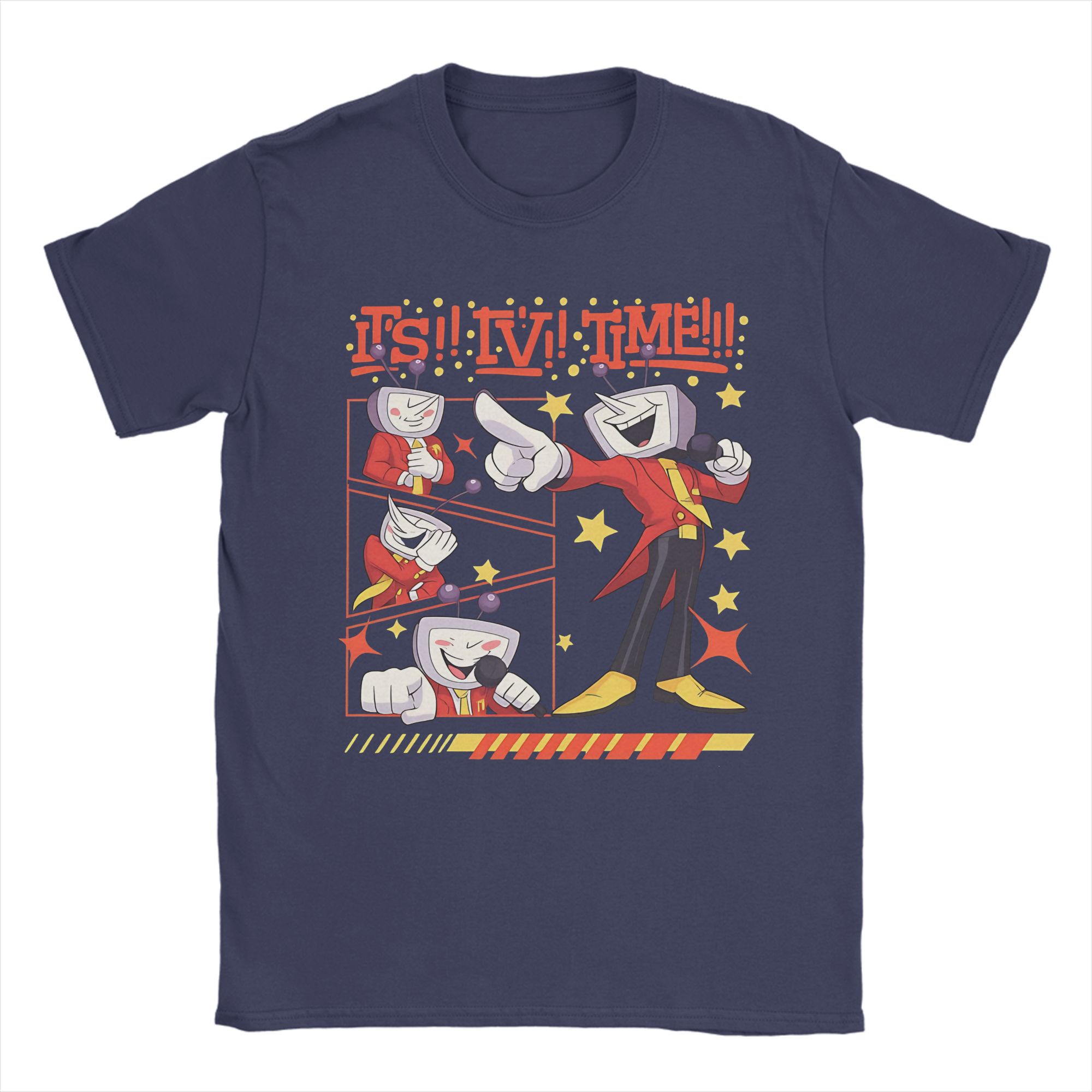 

Vintage Spamton Deltarune Big Shot TShirt Men Round Neck 100 Cotton T Shirt Short Sleeve Tees Summer Tops 4XL