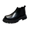 Martin boots autumn and winter breathable leather big head shoes low-top casual short boots trendy shoes ms