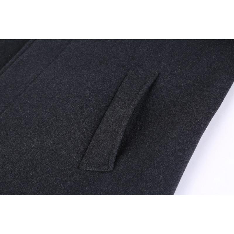 Autumn and winter new wool coat men's middle-aged and elderly cashmere woolen jacket lapel loose daddy thickened coat