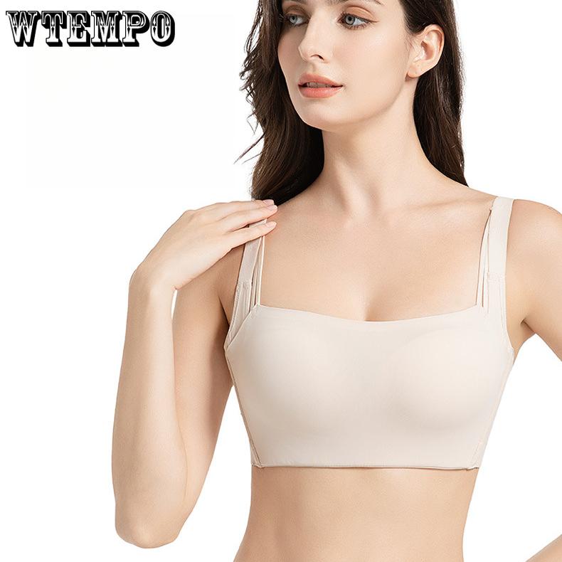 

Smooth and Seamless Bra for Women In Summer Thin and Large Sizes for Women Gathered Anti Sagging Bra Without Steel Rings 34/75B чорний