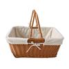 Outdoor Woven Rattan Storage & Picnic Basket with Lid – Ideal for Shopping, Gifts, Eggs & More