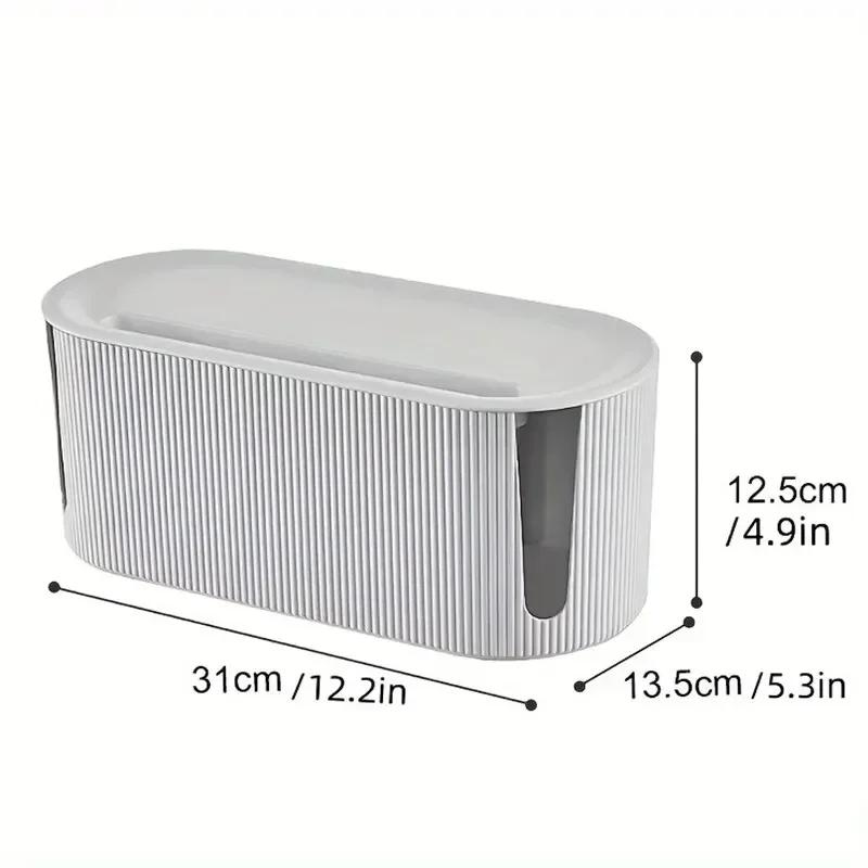 Portable Cable Management Organizer Box for Power Strips and Cord for Power StripsTV Computer Wires Hider Box for Home Office