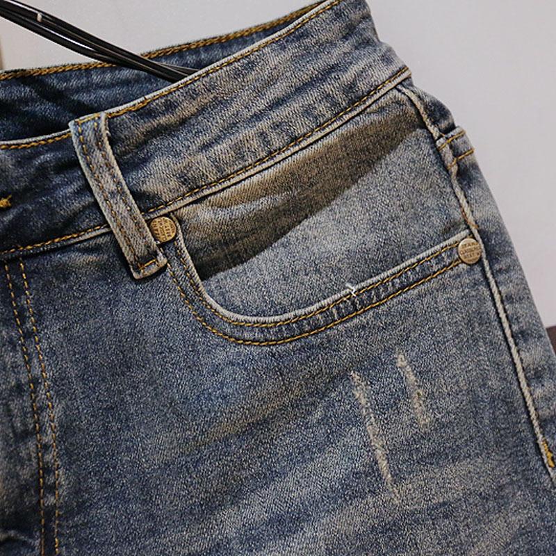 Summer Fashion Men's Hole Denim Shorts Jeans New In Blue Baggy Shorts for Men Jeans Pants
