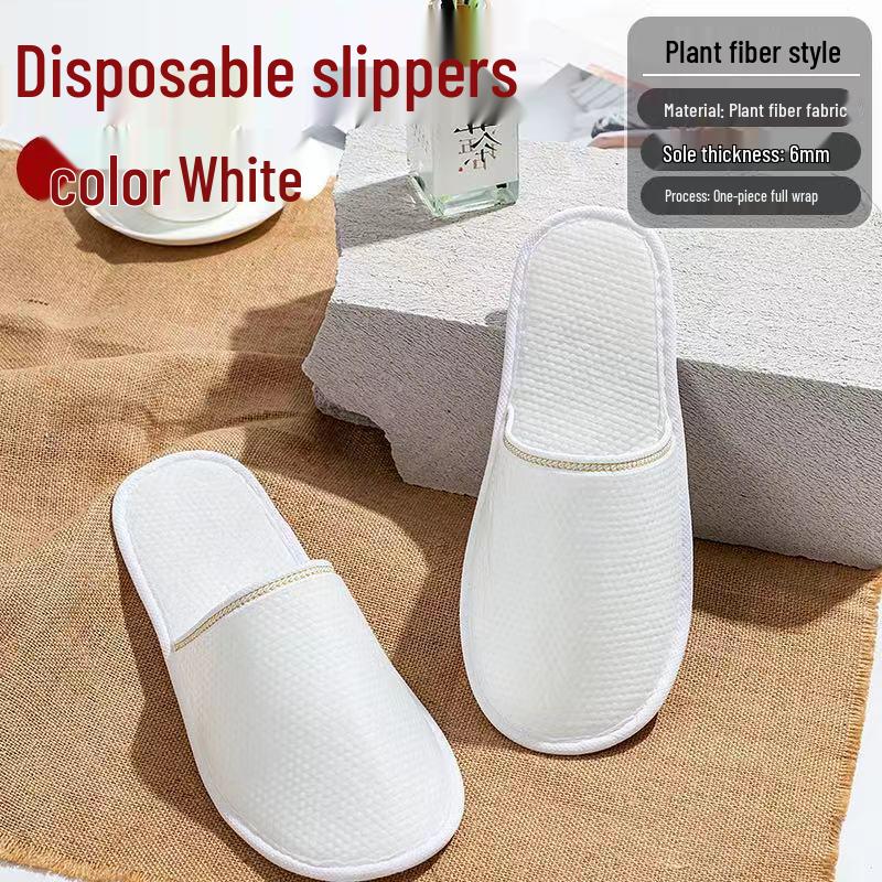 Customizable Gold-Edge Disposable Slippers for Hotels & Travel