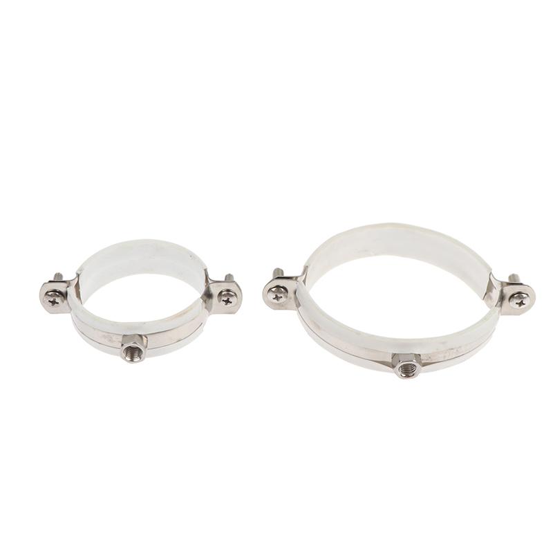 2Pcs Fastener Hardware Round Hose Clamp Pipe Fitting Nut Hoop Suspension Pipe Holder Expansion Screw