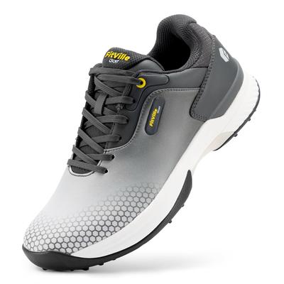Wide Fit Golf Shoes for Men Golf Sneakers with Spikes Lightweight [FitVille] (2E/4E) - -