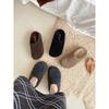 Small inner height increase thick-soled Birkenstocks high-end fluffy shoes lazy autumn and winter bag head half slippers single shoes