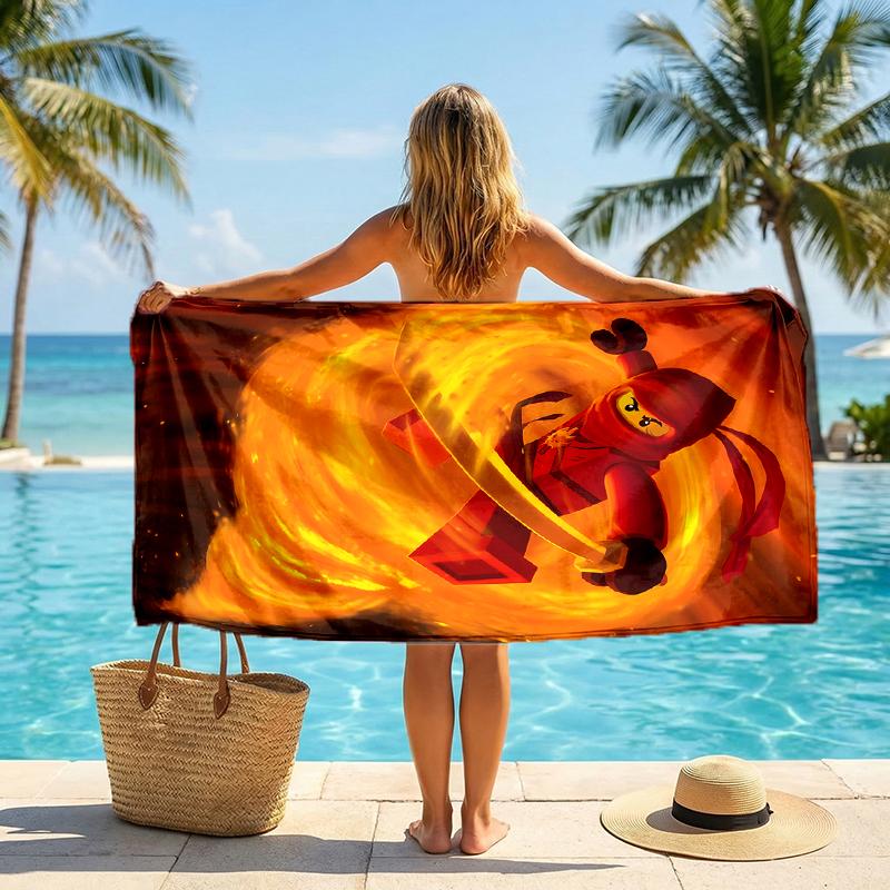 Ninja Fashion Beach Towel: Ideal for Summer Adventures Soft, absorbent and quick drying suitable for swimming and bathing